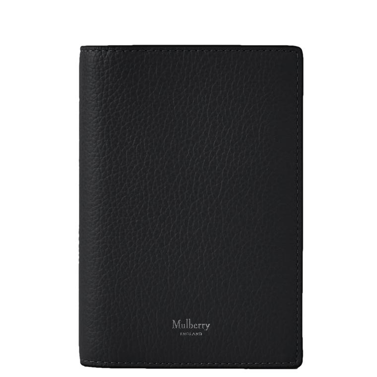 Mulberry New passport Cover Wallet Small Classic Grain Black 